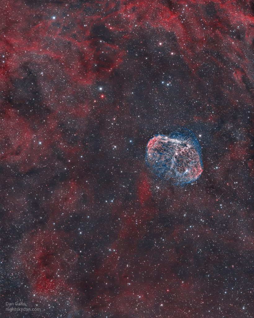 Crescent Nebula and Soap Bubble Nebula (revisited)