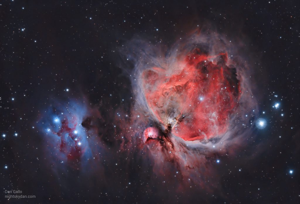 Orion Nebula and Running Man Nebula